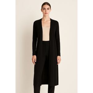 White House Black Market Long Duster Cardigan Black | Size L | EUC